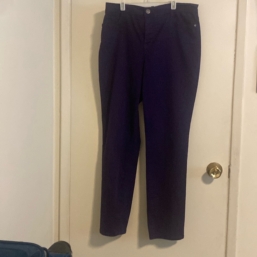 Style & Co purple slim leg jeans.